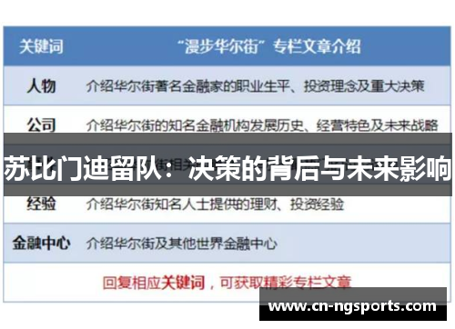 苏比门迪留队：决策的背后与未来影响